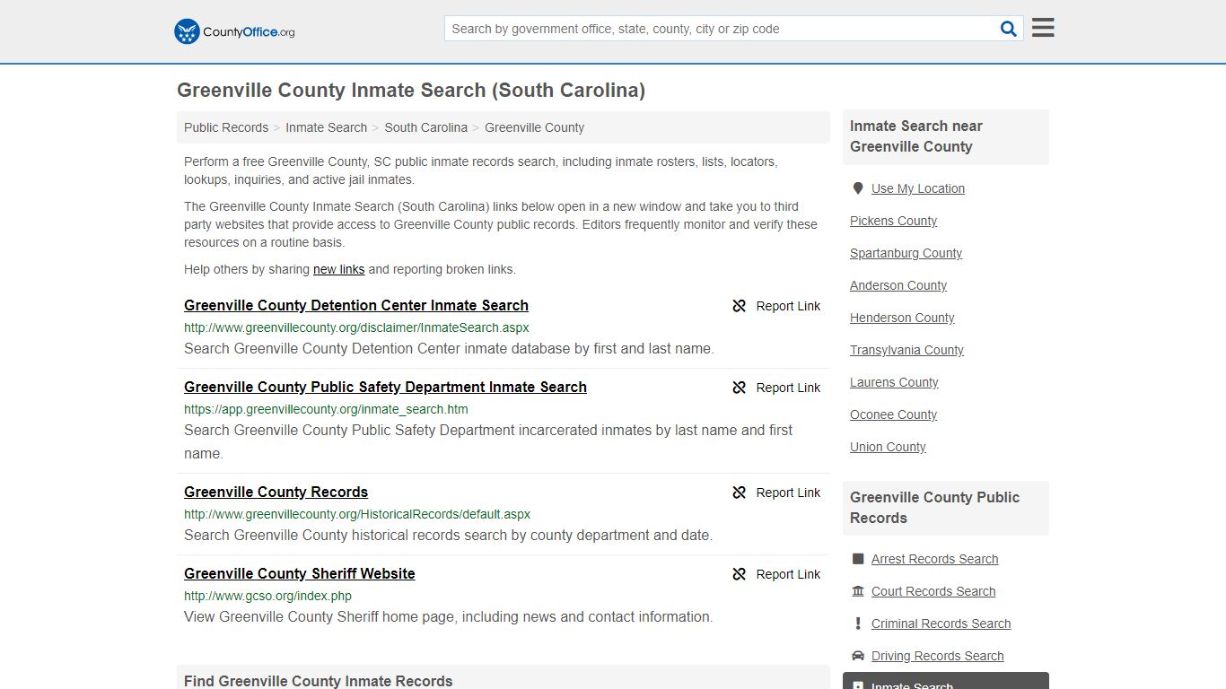 Inmate Search - Greenville County, SC (Inmate Rosters ...
