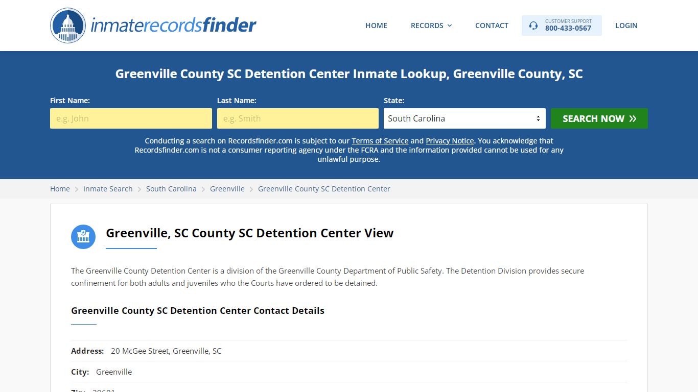 Greenville County SC Detention Center Roster & Inmate ...